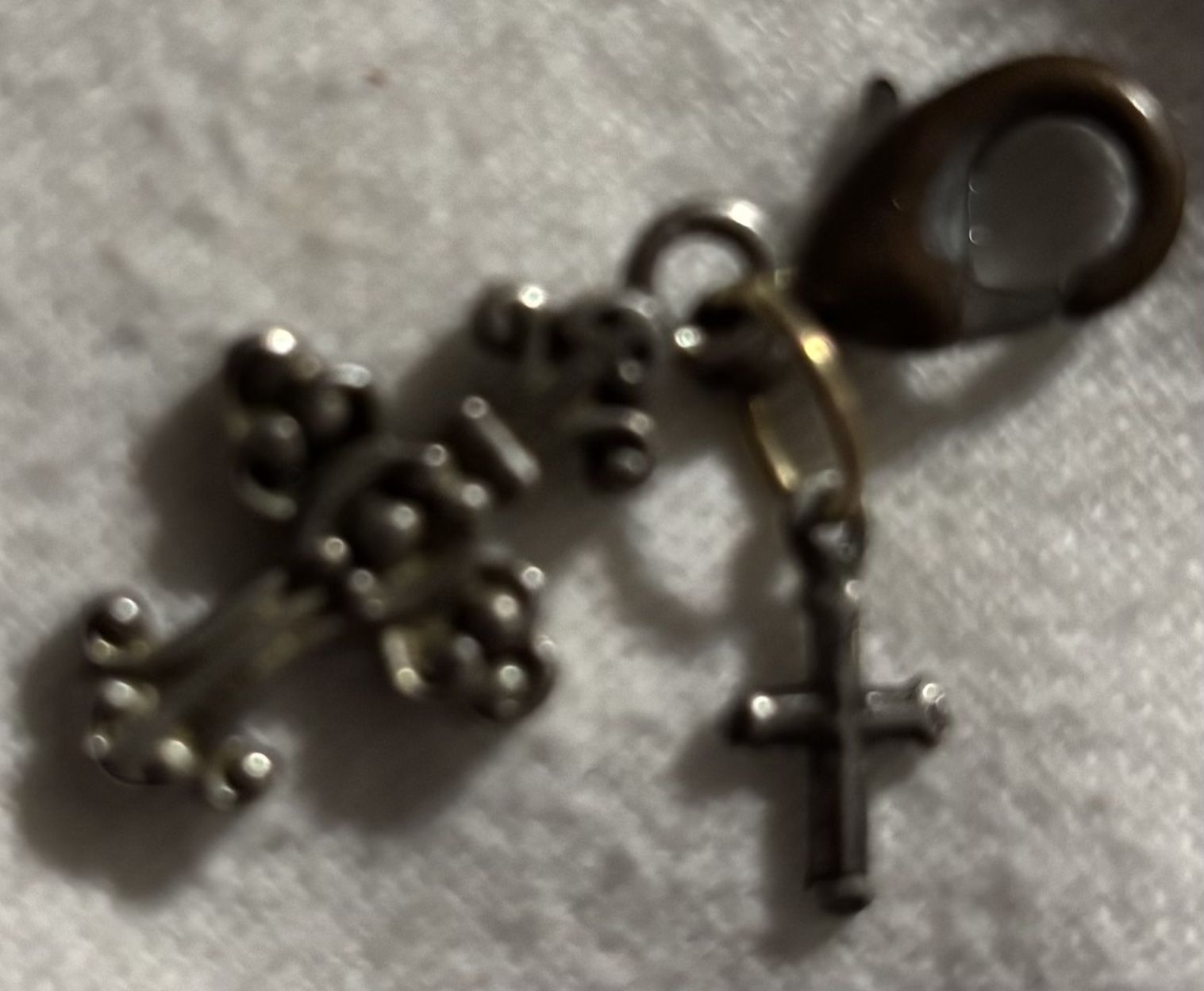 2 Small Silver Cross Pendants Previously Owned 