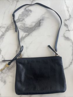 Black Leather Fossil crossbody