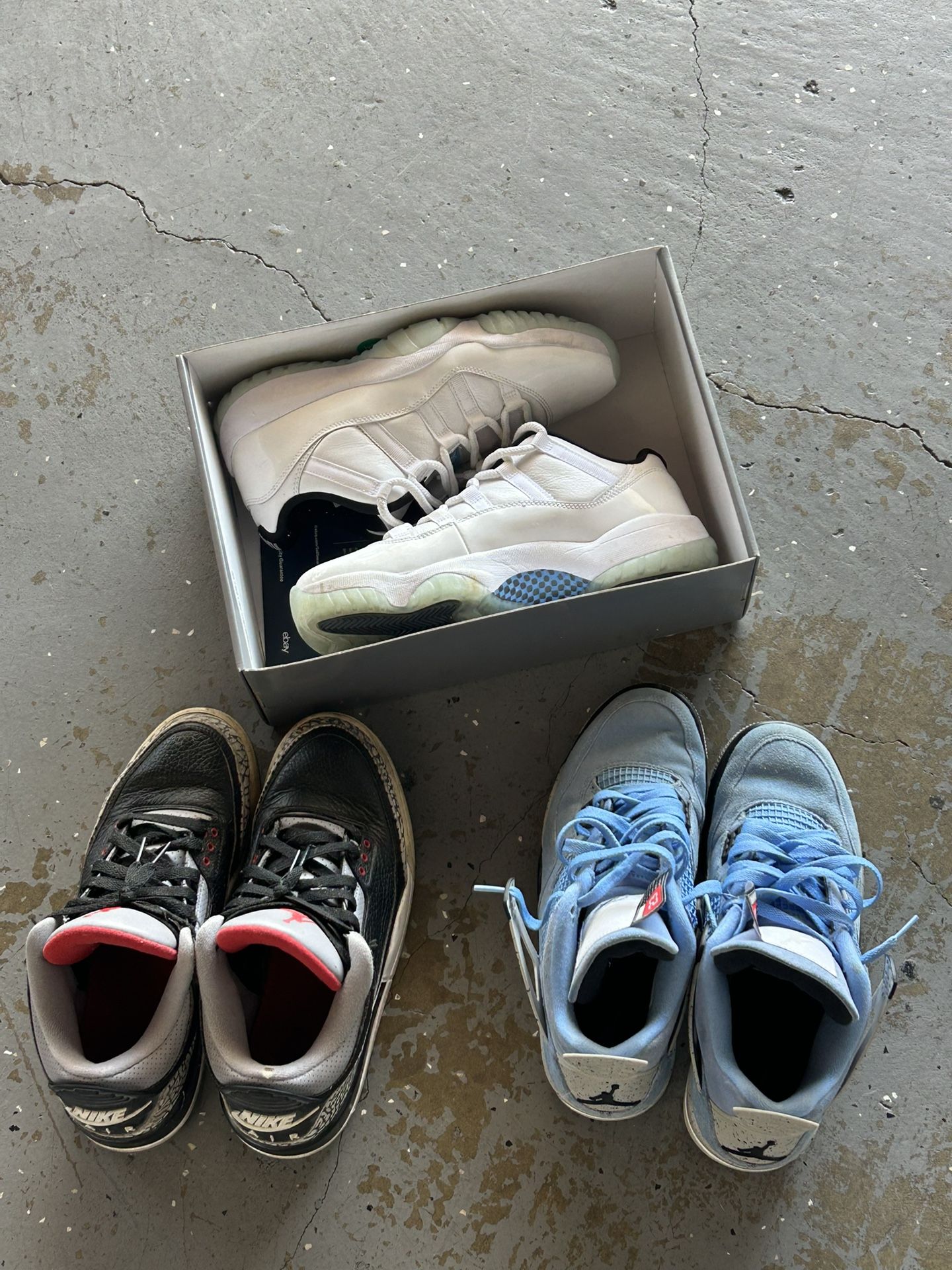 Jordan 3, 4, and 11