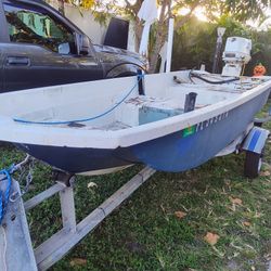 12 Foot Fiberglass Gamefisher Jon Boat With Title 