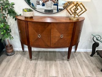 Ethan Allen Demilune Credenza / Buffet – Solid Wood – Refinished