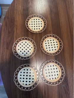 Boho Rattan Coasters - 5