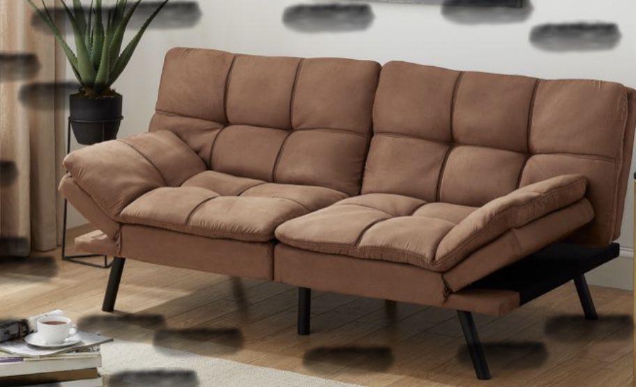 Futon Sofa Couch Sleeper Brown 