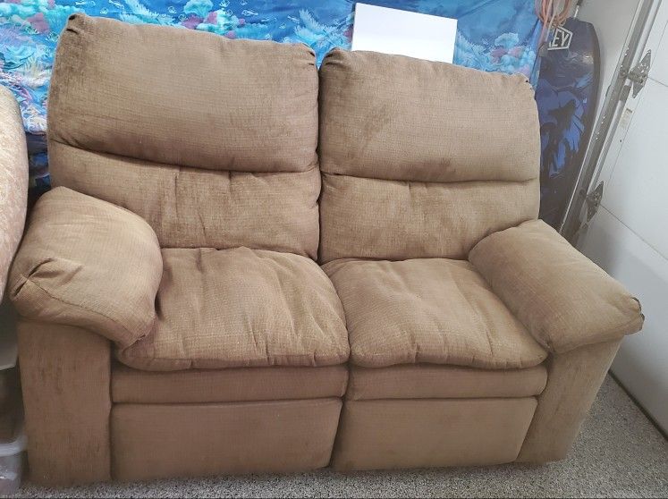 Reclining Brown Sofa