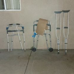 Free!  1 Set Crutches, 2 Sets Walkers
