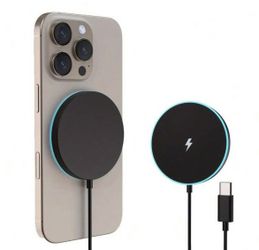 Fast Charging Magnetic Wireless Charger, 15W Wireless Charger Magnetic Compatible With Iphone 17 16 15 14 13 12 Series And 3/2/Pro, Charging Pad With 