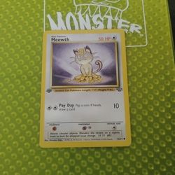 Meowth jungle set pokemon card