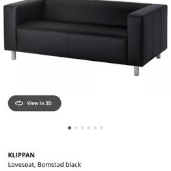 KLIPPAN Loveseat, Bomstad black