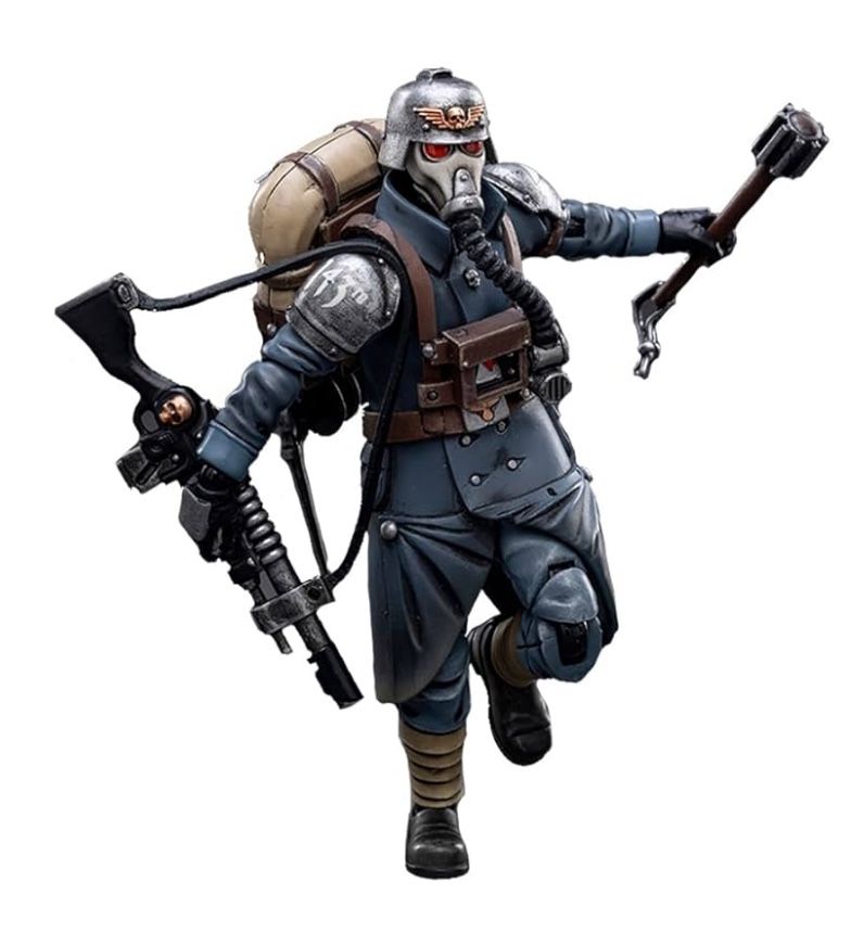 JOYTOY Action Figure 1/18 Warhammer 40,000 Astra Militarum Death Korps of Krieg Veteran Squad Guardsman