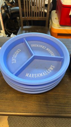 4 camping Smores plate