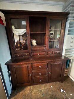 Solid wood China cabinet buffet