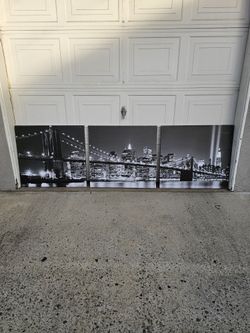 Brooklyn Skyline Screen Print Painting