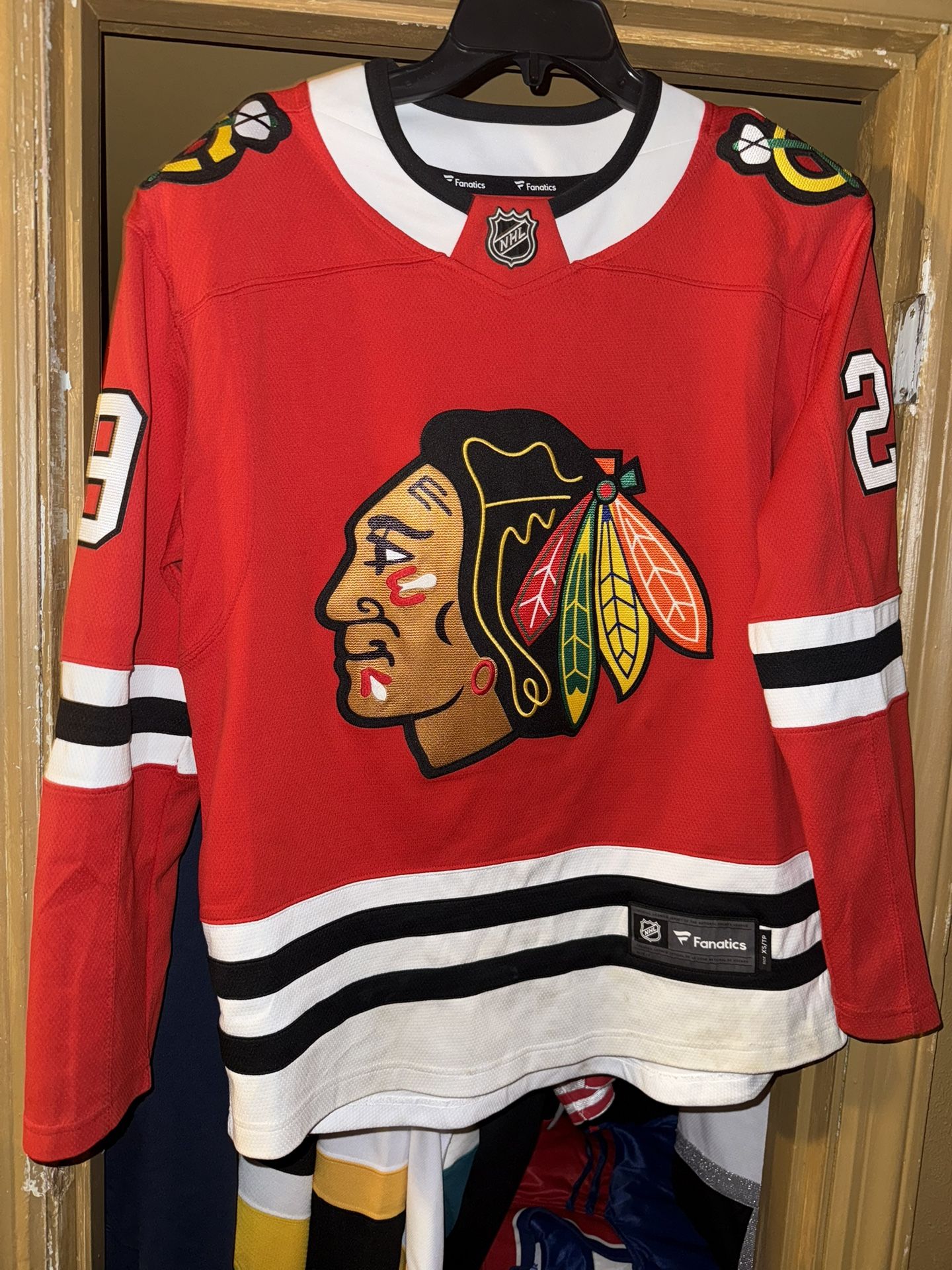 Fanatics NHL Breakaway Chicago Blackhawks Marc Andre Fleury Jersey Mens XS Size.