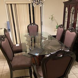 Dining Room Table 6 Chairs And China Cabinet Not Pictured
