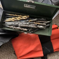 Drill Bits & Tap Set w/ Metal Case (S.K. Tools)