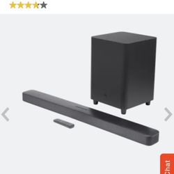 JBL - 5.1-Channel Soundbar with Wireless Subwoofer - Black