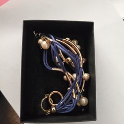 Stylish Bracelet Blue Mixed Gold