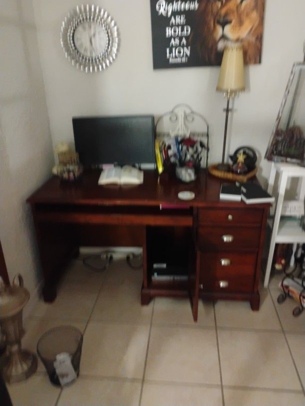 Computer Desk Top And The Office Desk