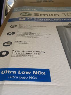 Brand new AO SMITH 40 gallon 9 year warranty