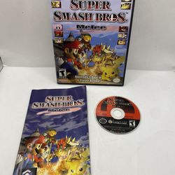 Nintendo GameCube Super Smash Bros Melee CIB Manual SSBB tested Authentic