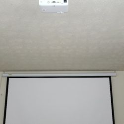 LG 4K projector Bluetooth  With Regular TV hook up and motorize screen.