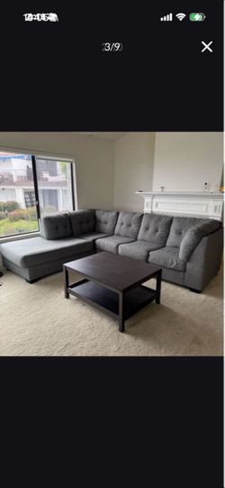 Signature Design by Ashley 2-Piece Sectional Sofa with Chaise Clean and Good Condition