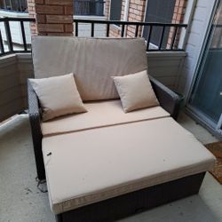 Patio Daybed with 4-Level Adjustable Backrest