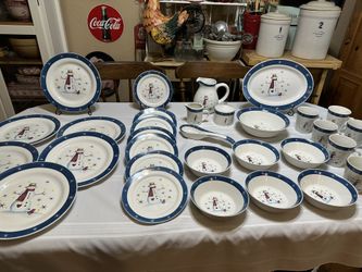 Snowman Christmas Dish Set With Accessories 