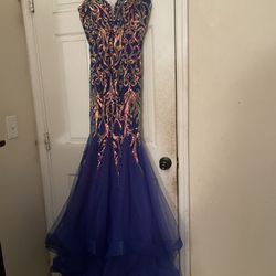 Long Royal Blue Dress
