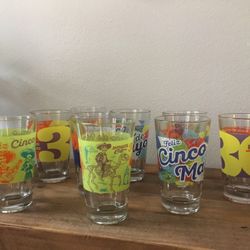 Drinkwear collectible Cinco de mayo drink ware 6”hx3.5”w 9 available NEW