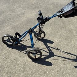 Bag Boy Express Auto 3 Wheel Push Cart Golf