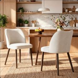 $49!!Brand New Set of 2 Upholstered Dining Chairs – Fully Assembled