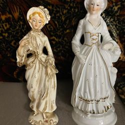 Adorno Mujeres Época Porcelana Antigua Cada Una