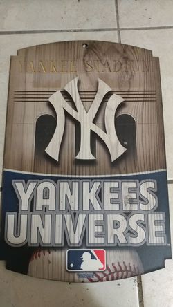 Yankees Universe Wood Sign 12x18