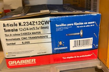 Grabber #12 x 3/4” Wafer Head Screws – 5,000 Count