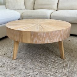 Round Wood Coffee Table