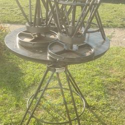 Dinning Set, Adjustable Industrial Style Table And Stools