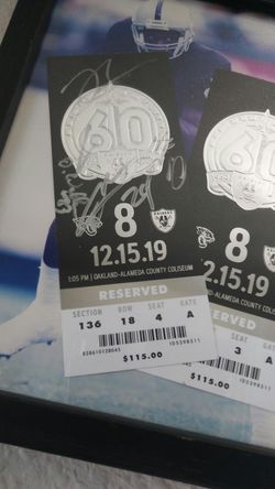 Last game in Oakland "autographed game ticket"