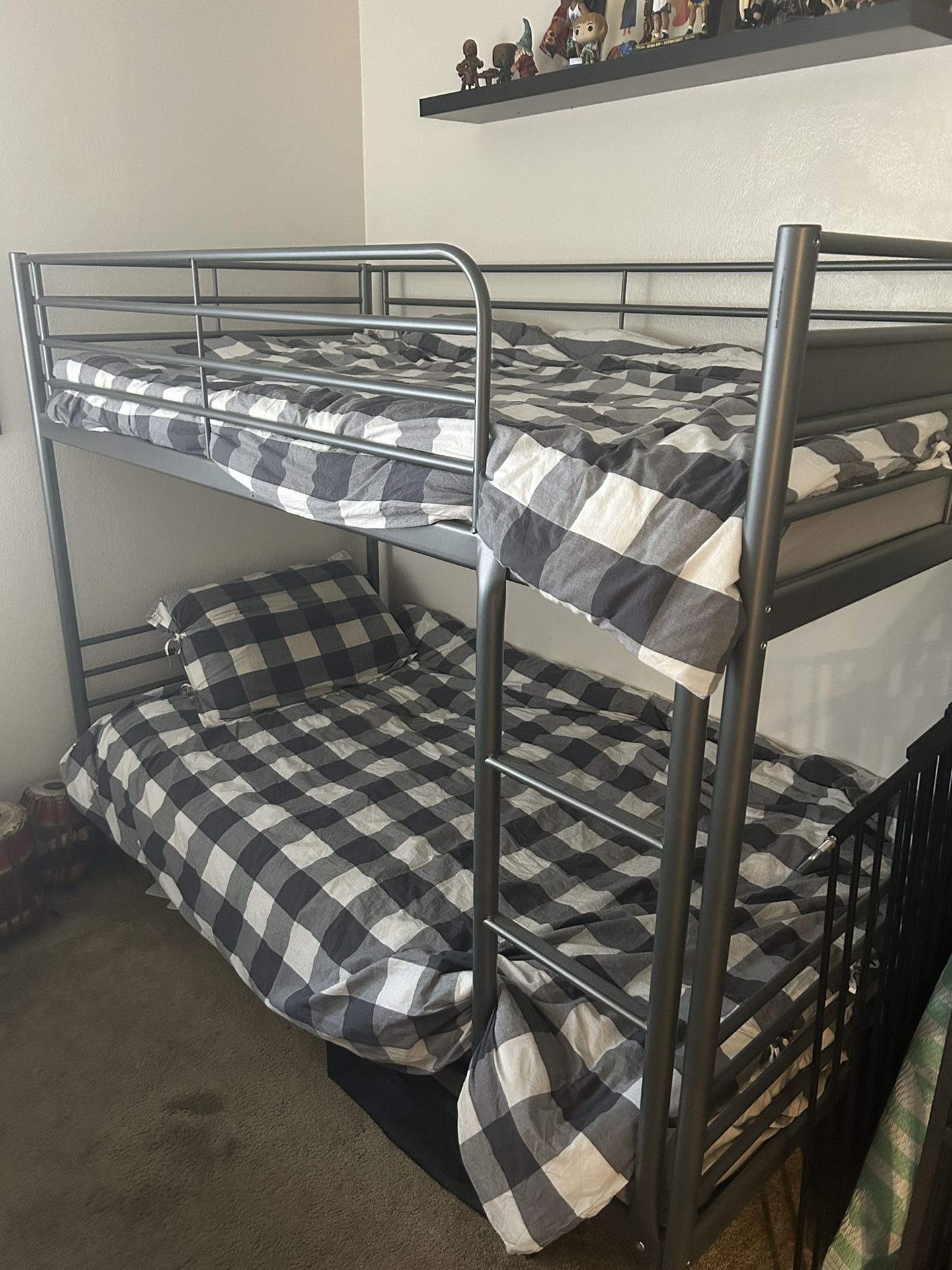 IKEA Bunk Bed With Mattresses And Bedding 