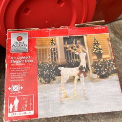 Home Accents Holiday 4ft Lighted Elegant Deer