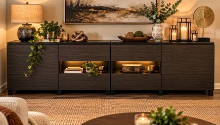 Modern Gray and black gabinets