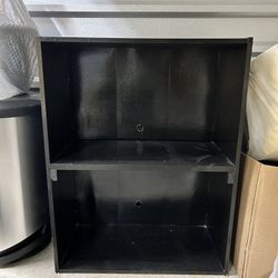 Black Wood Shelf Cabinet 