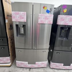 SAMSUNG FRENCH DOOR REFRIGERATOR IN STAINLESS STEEL W ICE & WATER