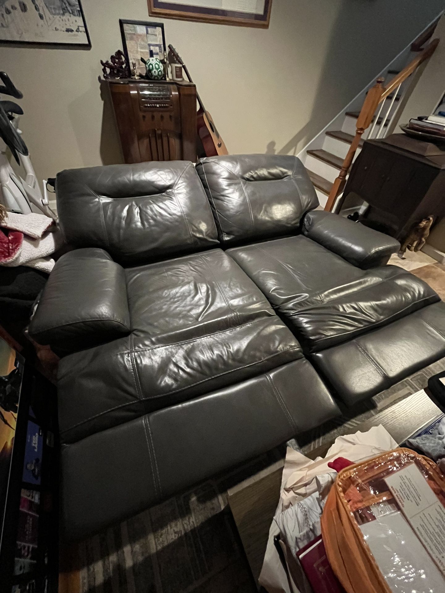 Reclining Leather Sofa