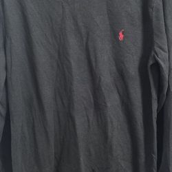 Polo Ralph Lauren Shirt Mens  Large Black Pony Logo Sleep Wear Thermal