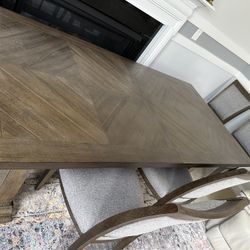 Gray Dining Table With 6 Chairs