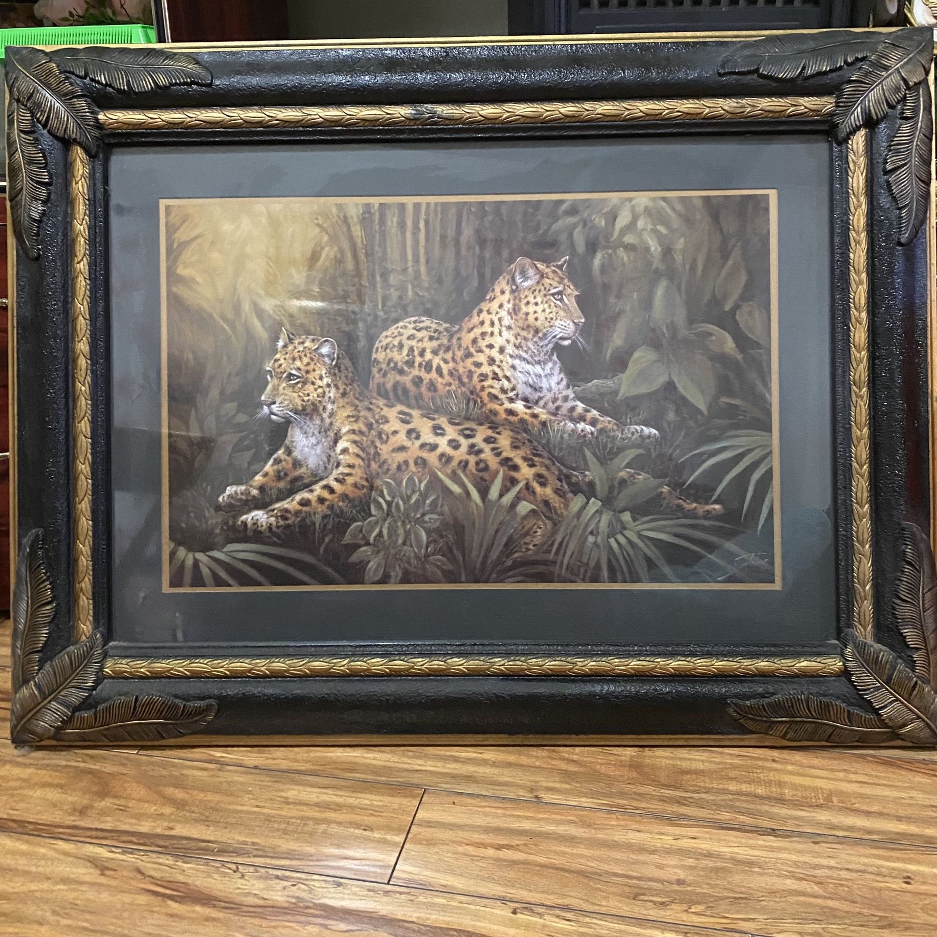 Rare Home Interior Leopard Jungle Frame