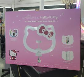 Hello Kitty® 18" RGB Ring Light with Tripod, New in the Box.