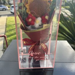 Handmade Crochet Flower Bouquet (ramo De Flores, Tejidas Hechas A Mano Con Luz)