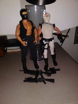 12" GI Joe '92 Snake Eyes & '96 Storm Shadow figures